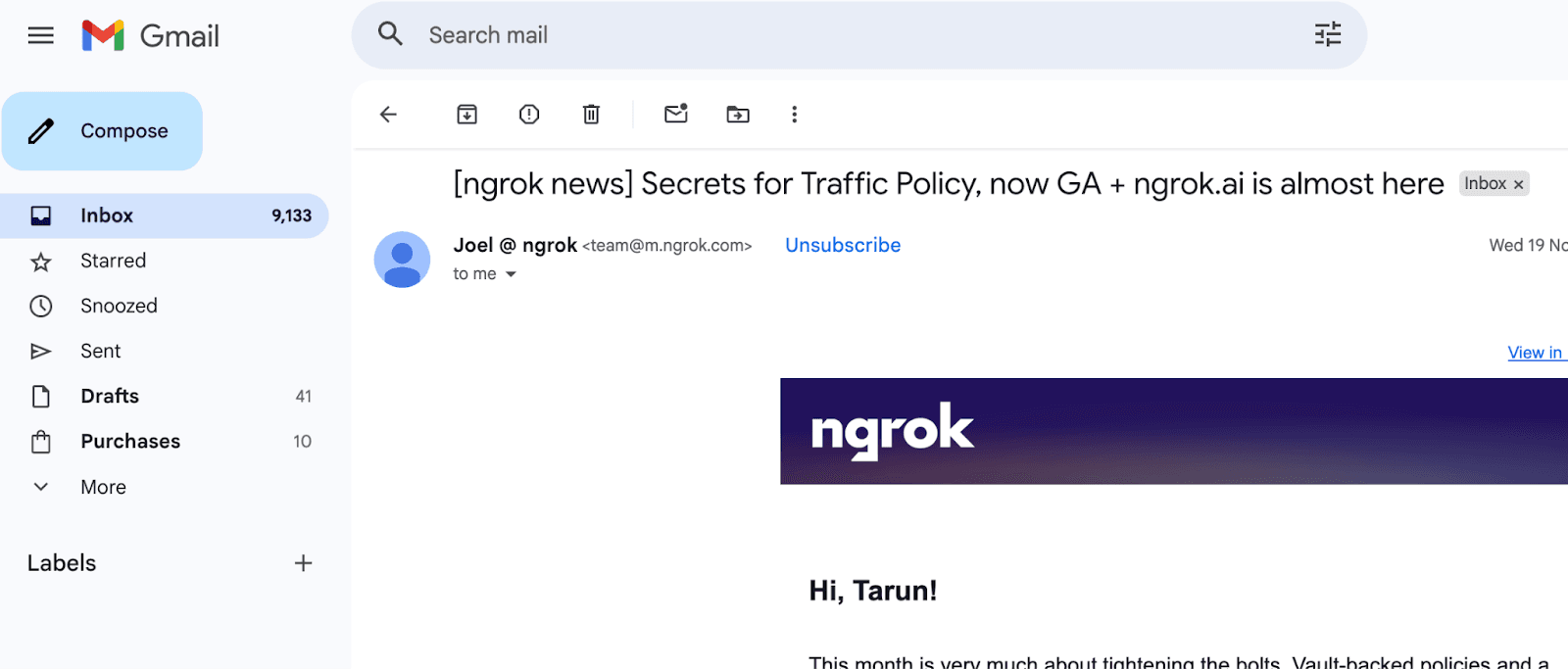 Eternalight Gmail Screenshot img 